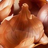 Dried onion skins.